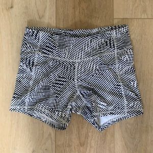 Black & white workout shorts